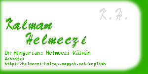 kalman helmeczi business card