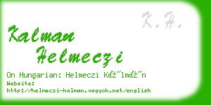 kalman helmeczi business card